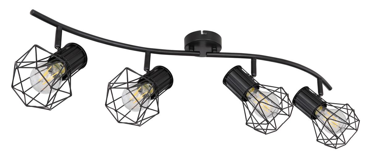 Strahler Priska Schwarz max. 40 Watt - Schwarz, KONVENTIONELL, Metall (80/22,5/19cm) - Globo