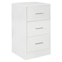 Éjjeliszekrény Mid.you - ezüstszínű/fehér, Konventionell, faalapú anyag/fém (37/68/35cm) - MID.YOU