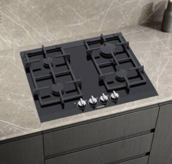 Gaskochfeld ER6A6PB70D Schwarz - Schwarz, KONVENTIONELL, Glas/Metall (60,2/4,7/52cm) - Siemens