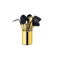 Set ustensile bucătărie 10/1 - auriu/negru, Basics, plastic - Echtwerk