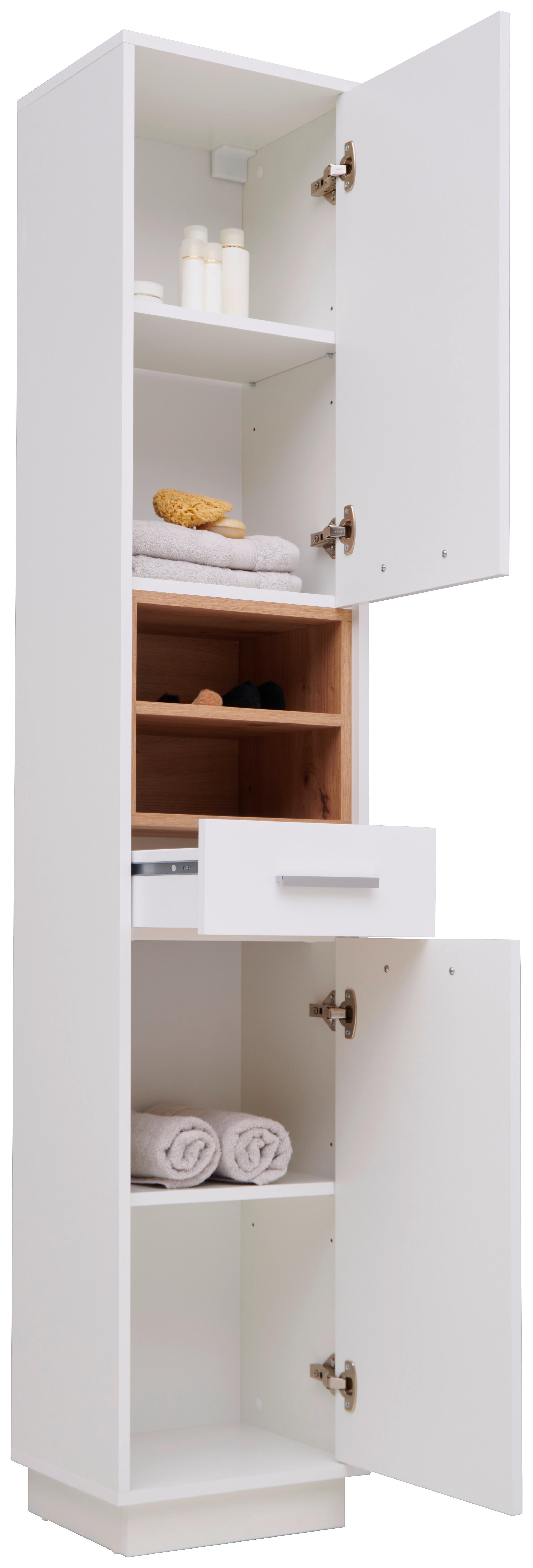 Dulap înalt Milano - alb, Modern, material pe bază de lemn (38/190/30cm)