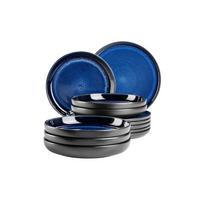 Tafelservice Niara - Blau/Schwarz, Basics, Keramik - Mäser
