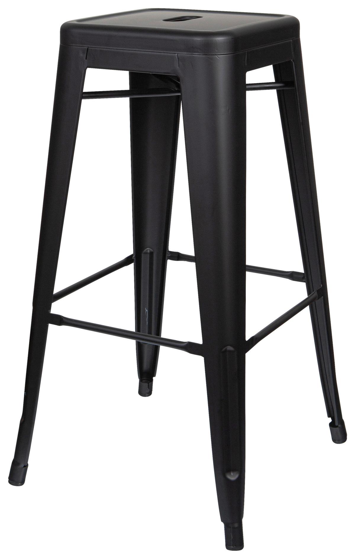 Barski Stol Vantaggio High Brush, Črna, Mat - črna, Basics, kovina (44/77/44cm) - MID.YOU