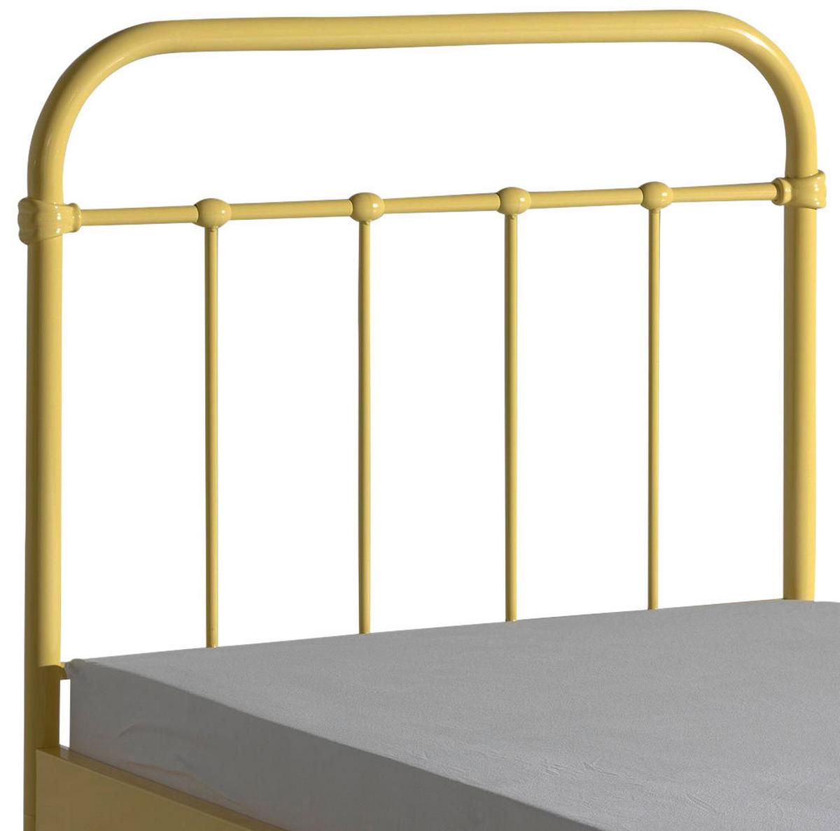 Kinder-/Juniorbett New York ca. 90x200 cm Gelb - Gelb, ROMANTIK / LANDHAUS, Holzwerkstoff/Metall (90/200cm) - MID.YOU