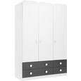 Kleiderschrank Grau/Weiß - KONVENTIONELL, Holzwerkstoff (136/202/54cm) - Modern Living Kleiderschrank Grau/Weiß - KONVENTIONELL, Holzwerkstoff (136/202/54cm) - Modern Living