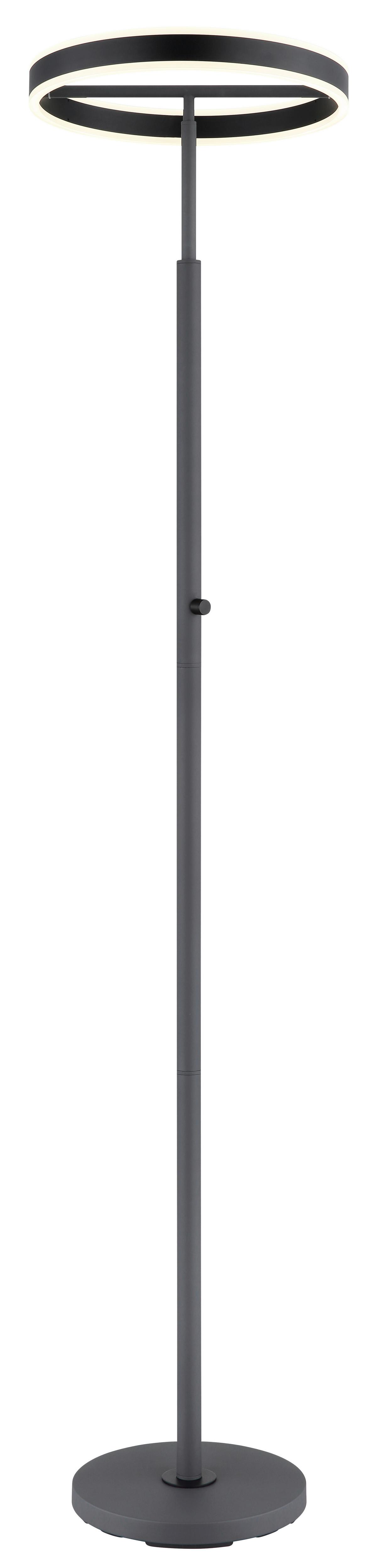 Led Podna Svjetiljaka Emanuel - bijela/crna, Design, metal/plastika (40/181cm) - Globo