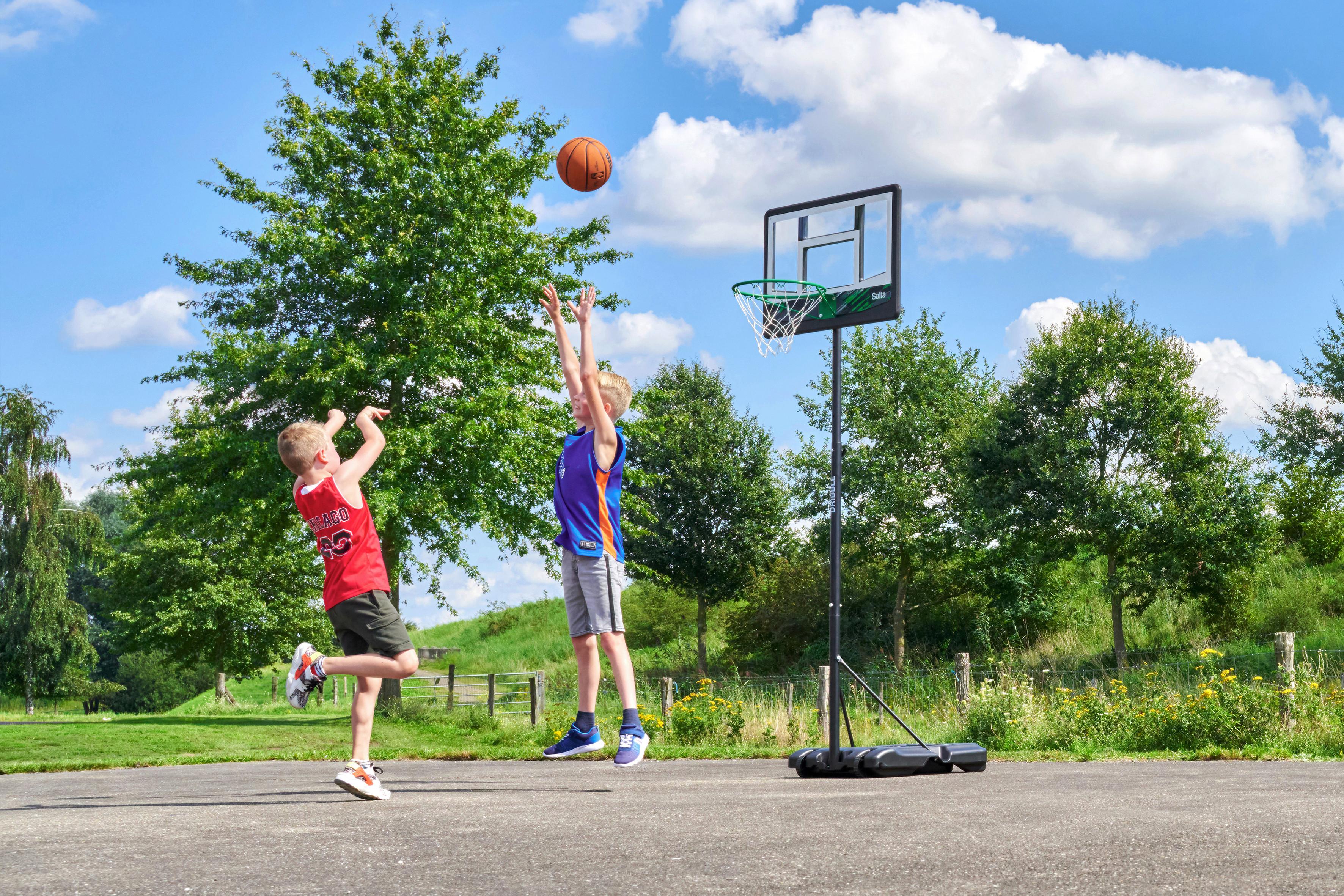 BASKETBALLSTÄNDER SALTA DRIBBLE - Schwarz/Grün, KONVENTIONELL, Metall (83/204-254/130cm) - Salta