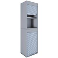 Pisarniška Omara Aktos Xl, Siva - siva, Moderno, umetna masa/leseni material (50/186/40cm) - MID.YOU