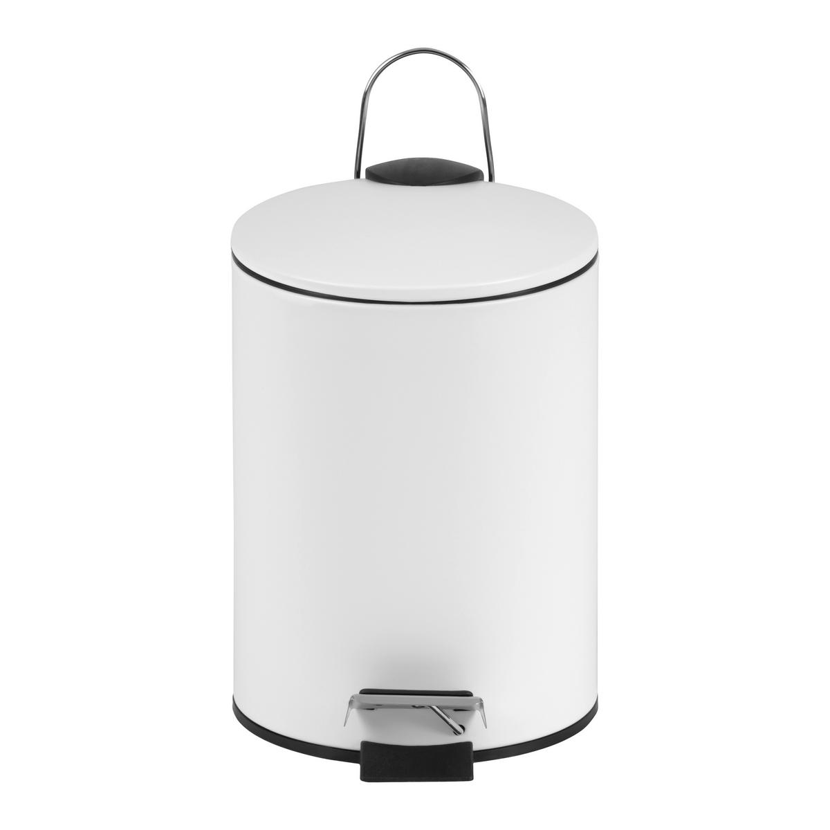 Kosmetikeimer Noah Weiß Ca. 3 L - črna/bela, Moderno, kovina/umetna masa (17/25cm) - Mömax