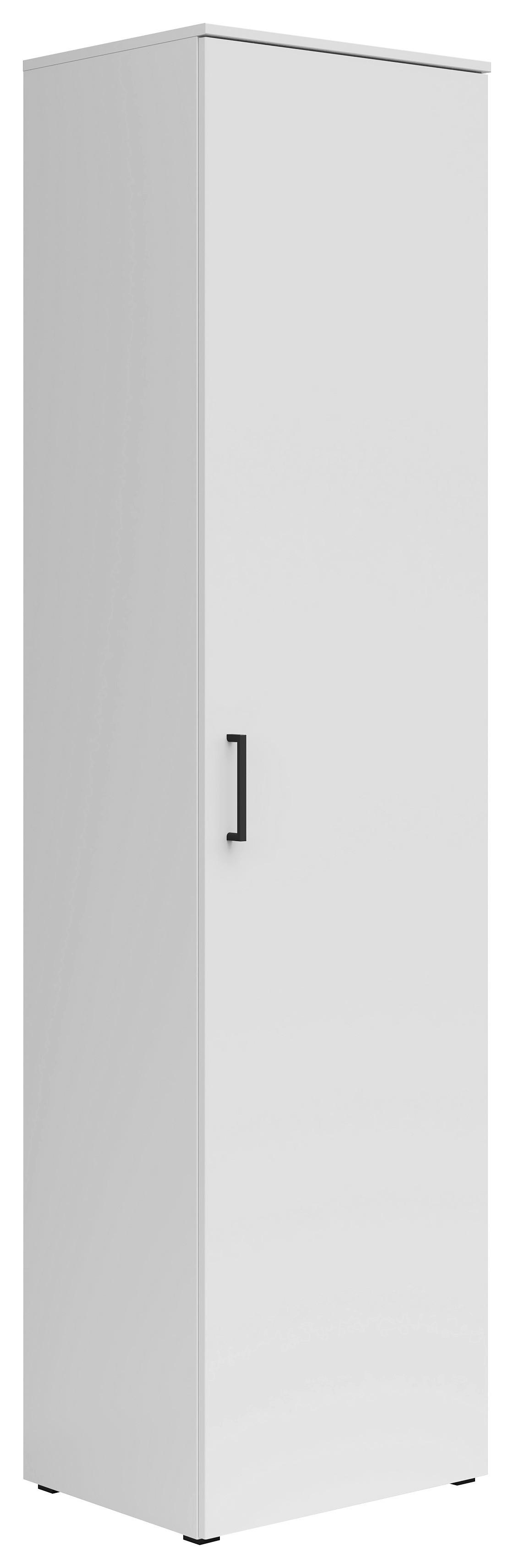 Schrank Multistauraum Weiß - Schwarz/Weiß, MODERN, Holzwerkstoff/Kunststoff (50/195/40cm) - Mömax