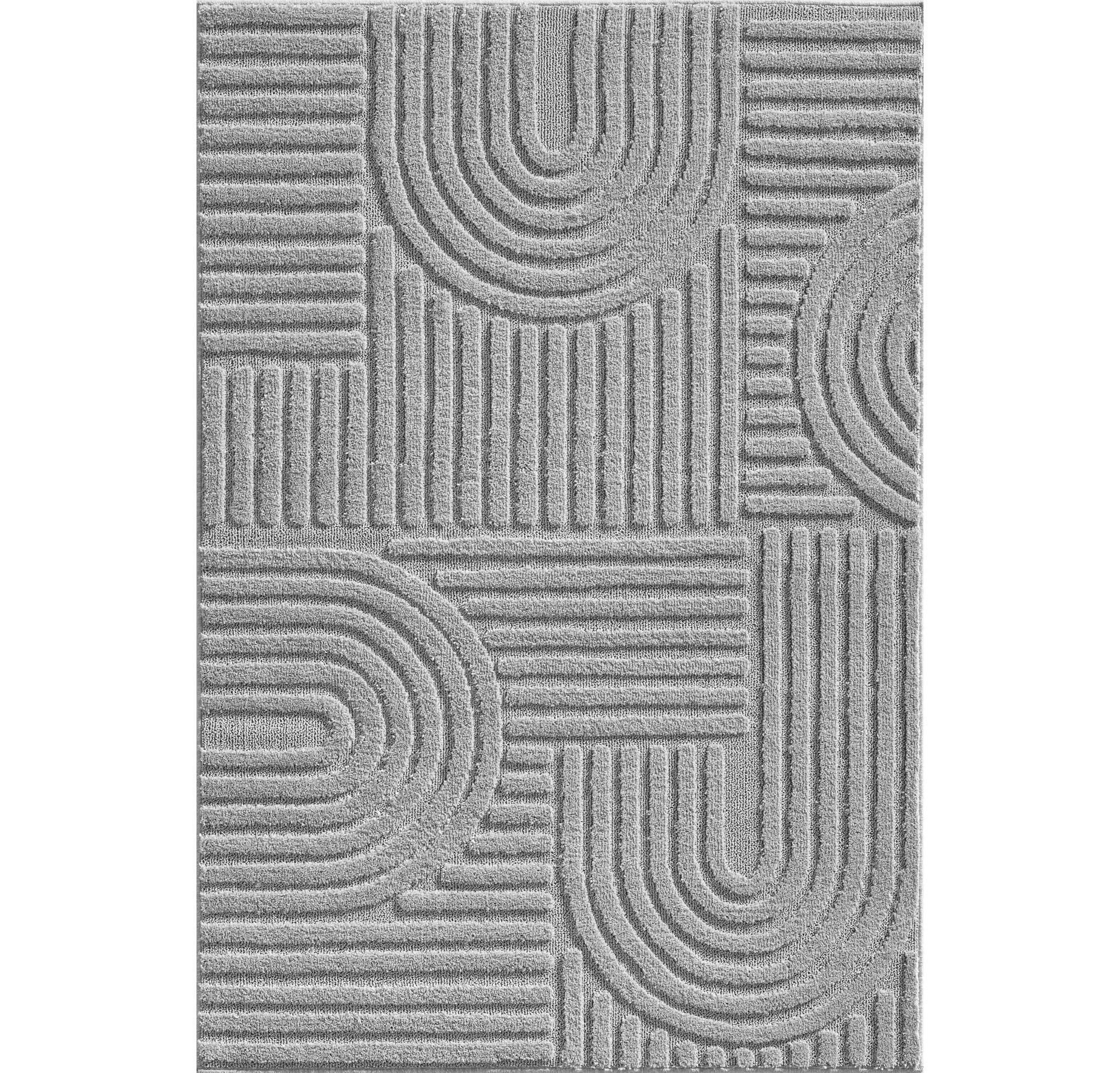 Hochflorteppich Art Silberfarben ca. 140x200cm - Silberfarben, Basics, Textil (140/200cm) - Novel