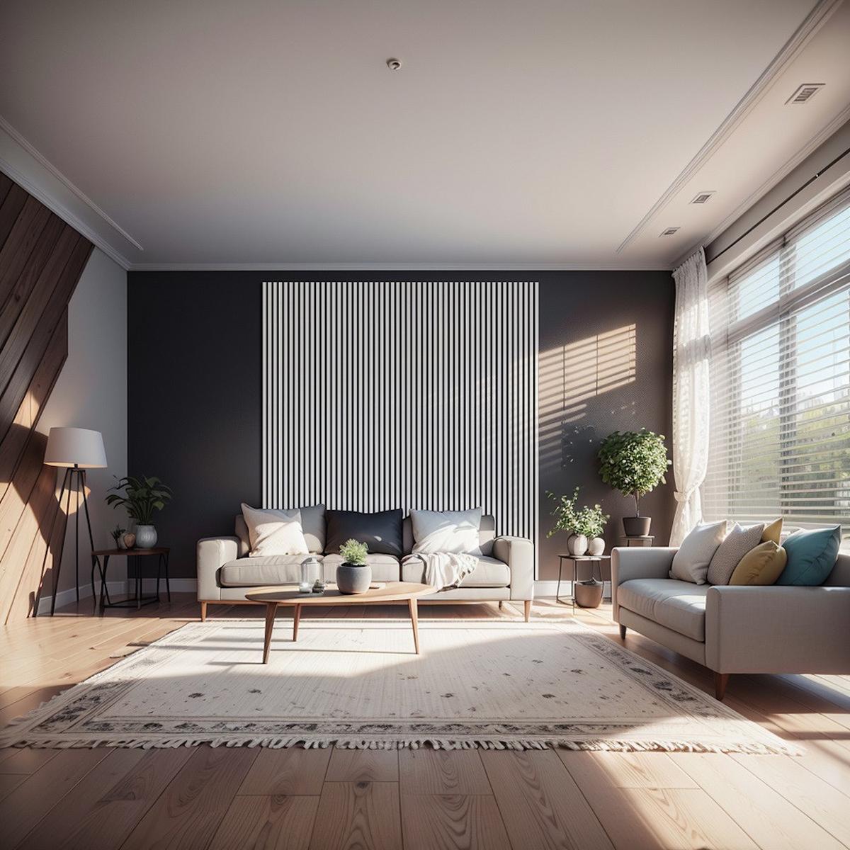 Akusztikus Fali Panel Echo - fehér, Modern, műanyag/faalapú anyag (1,44qm)