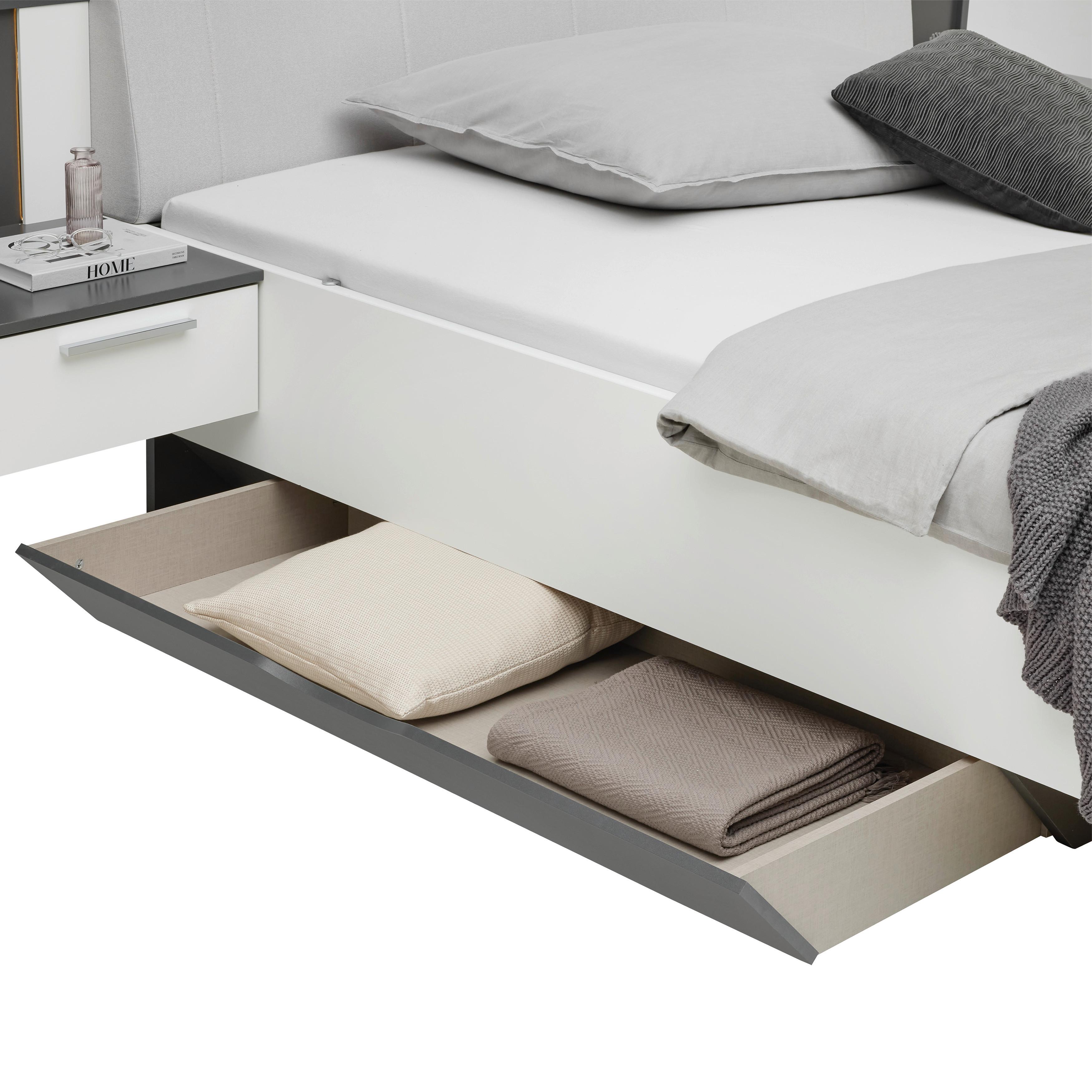 Bettschubkasten Caspio Grau - Grau, KONVENTIONELL, Holzwerkstoff (150/14/56cm) - Premium Living
