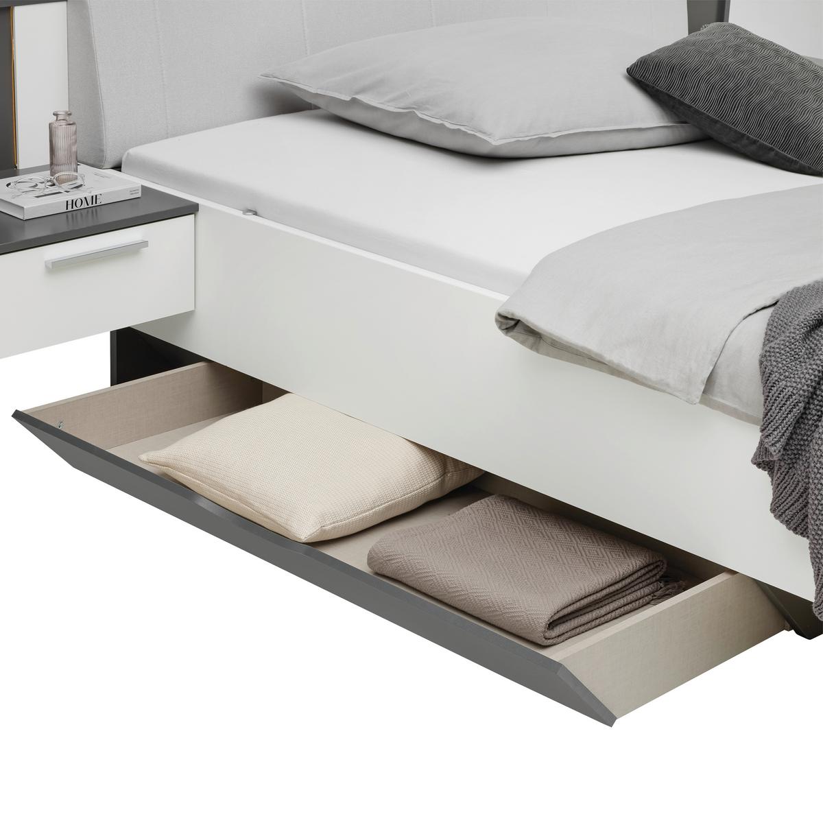 Bettschubkasten Caspio Grau - Grau, KONVENTIONELL, Holzwerkstoff (150/14/56cm) - Premium Living