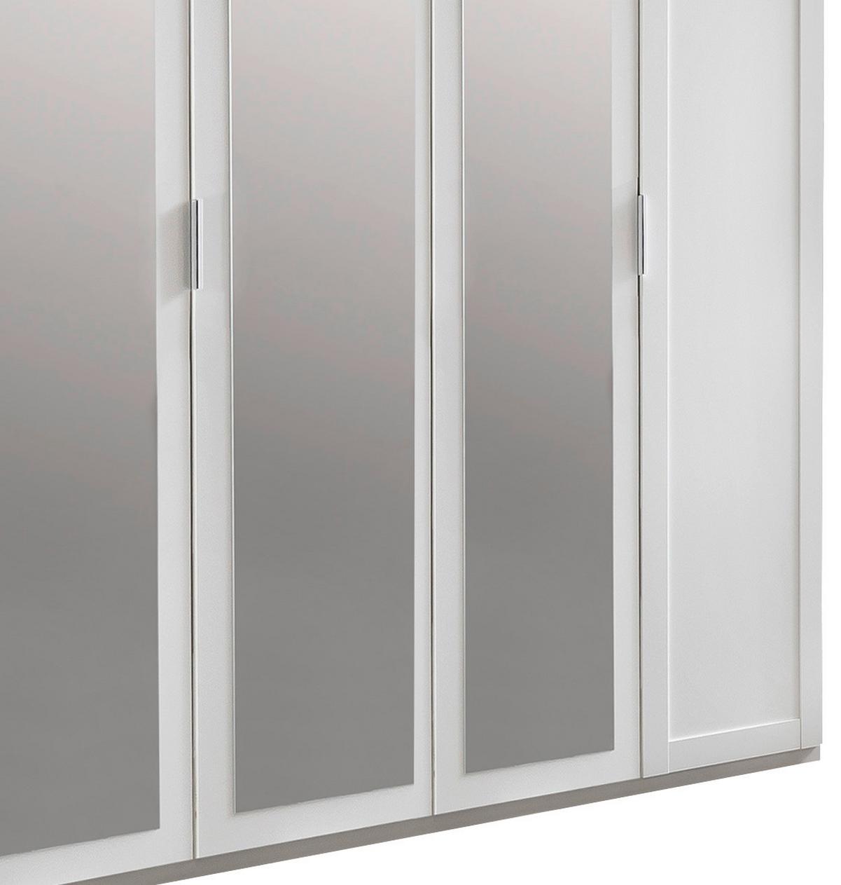 Ormar S Klasičnim Vratima Nadja - bijela/srebrne boje, Konvencionalno, staklo/drvni materijal (225/210/58cm) - Modern Living