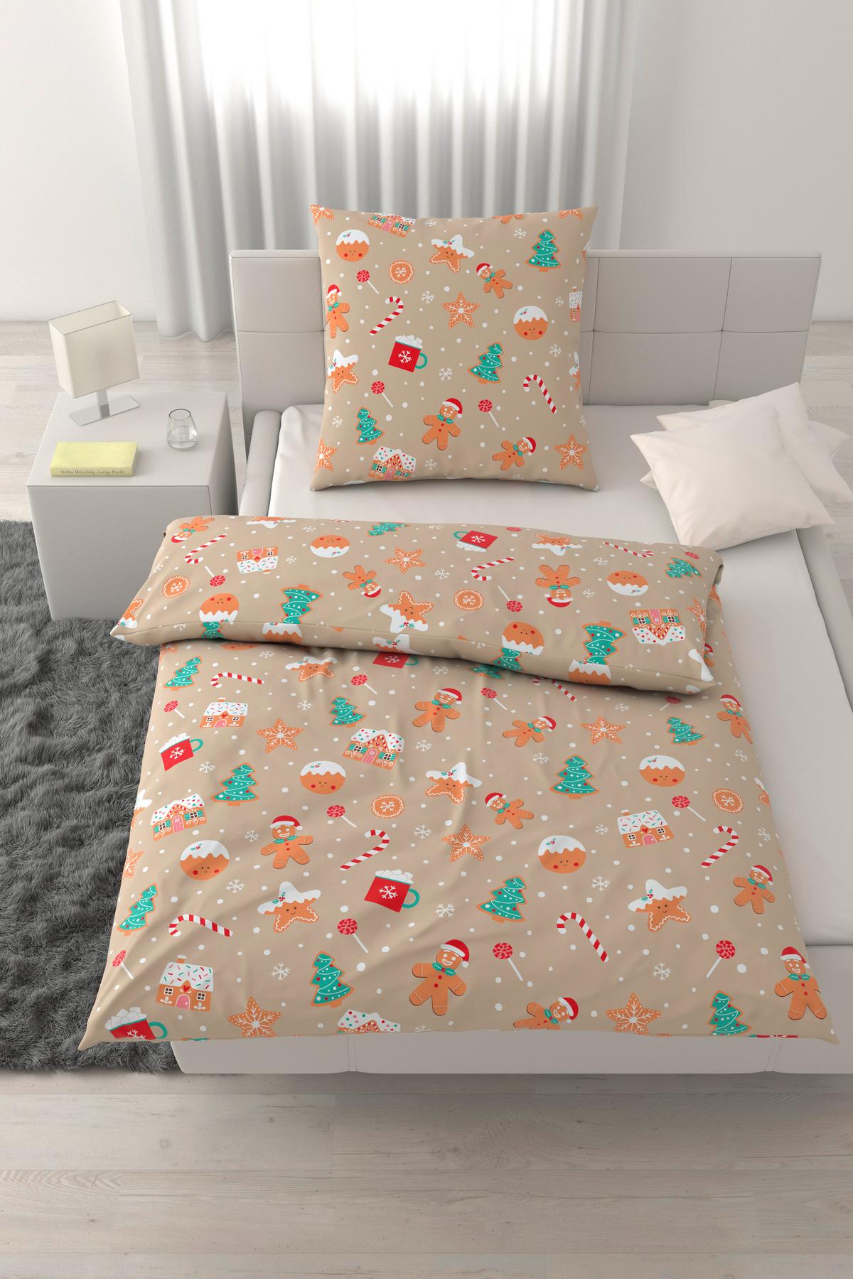 Bettwäsche Lebkuchen Multicolor ca. 135x200 cm - Multicolor, Textil (135/200cm) - Mömax
