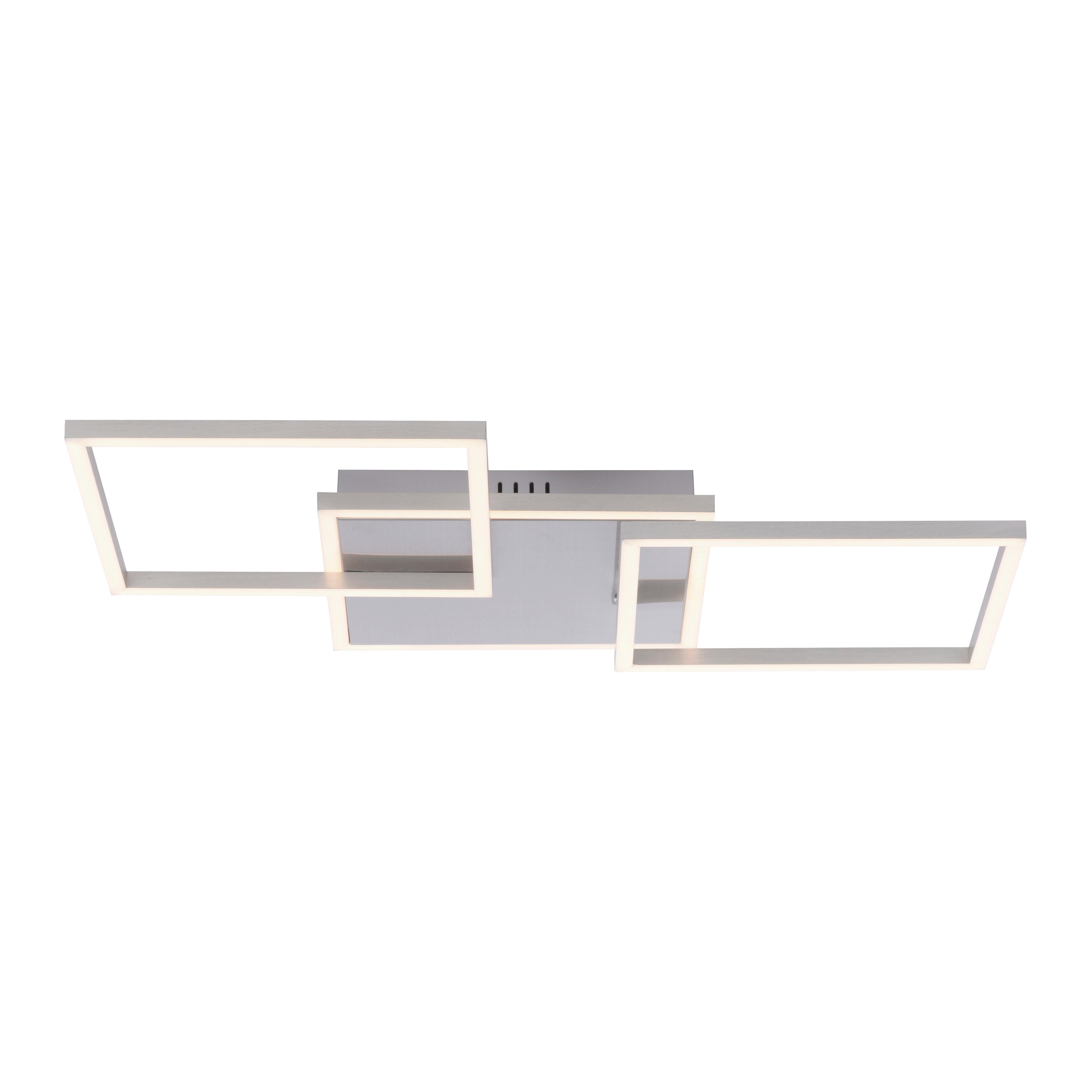 LED-Deckenleuchte Iven max. 21 Watt - Silberfarben, Basics, Kunststoff/Metall (75/45/7,3cm)