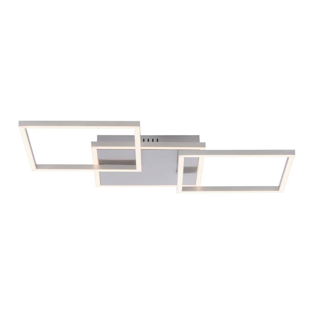 LED-Deckenleuchte Iven max. 21 Watt - Silberfarben, Basics, Kunststoff/Metall (75/45/7,3cm)