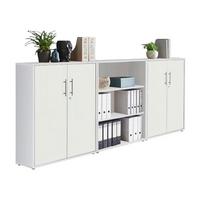 Aktenschrank Office Edition Sw Set 9 Weiß - Weiß, MODERN, Holzwerkstoff (253,2/113,6/33cm) - MID.YOU