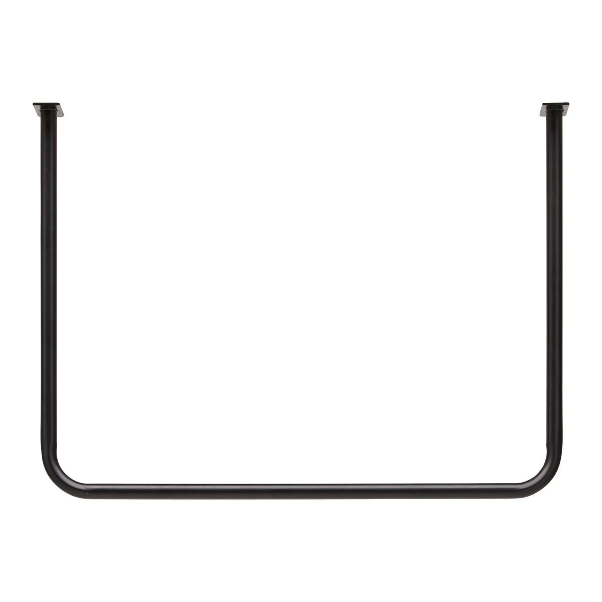 Wandgarderobe Pipe Schwarz - Schwarz, MODERN, Metall (80/60/6cm) - Mömax