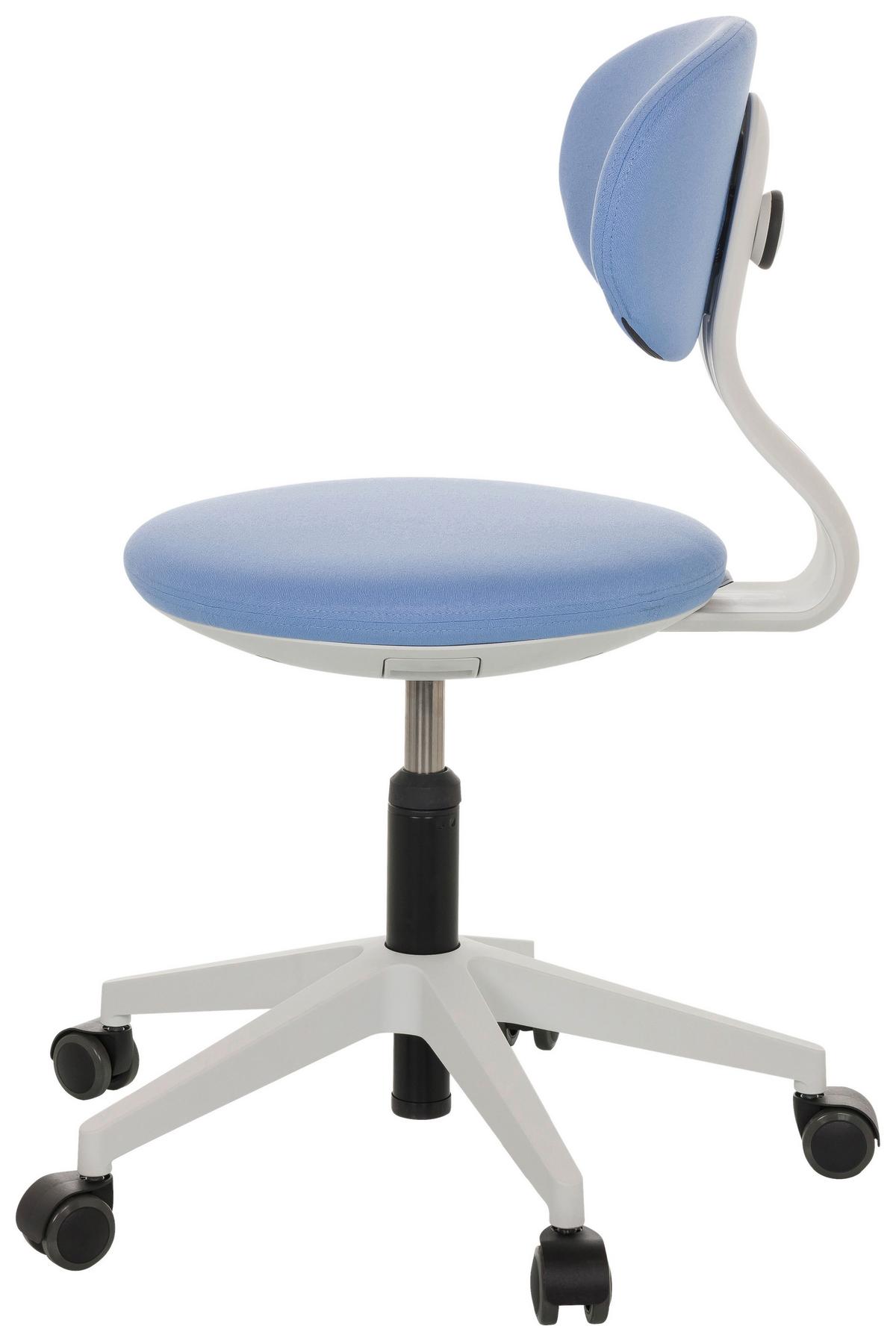 Jugenddrehstuhl Minimovo ca.42x66-87x52cm Blau - Blau/Grau, Basics, Kunststoff/Textil (42/66-87/52cm) - MID.YOU