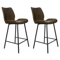 Barhocker-Set Barron 2er-Set ca. 47x99 cm Grün - Schwarz/Grün, KONVENTIONELL, Kunststoff/Textil (47/99/55cm) - MID.YOU