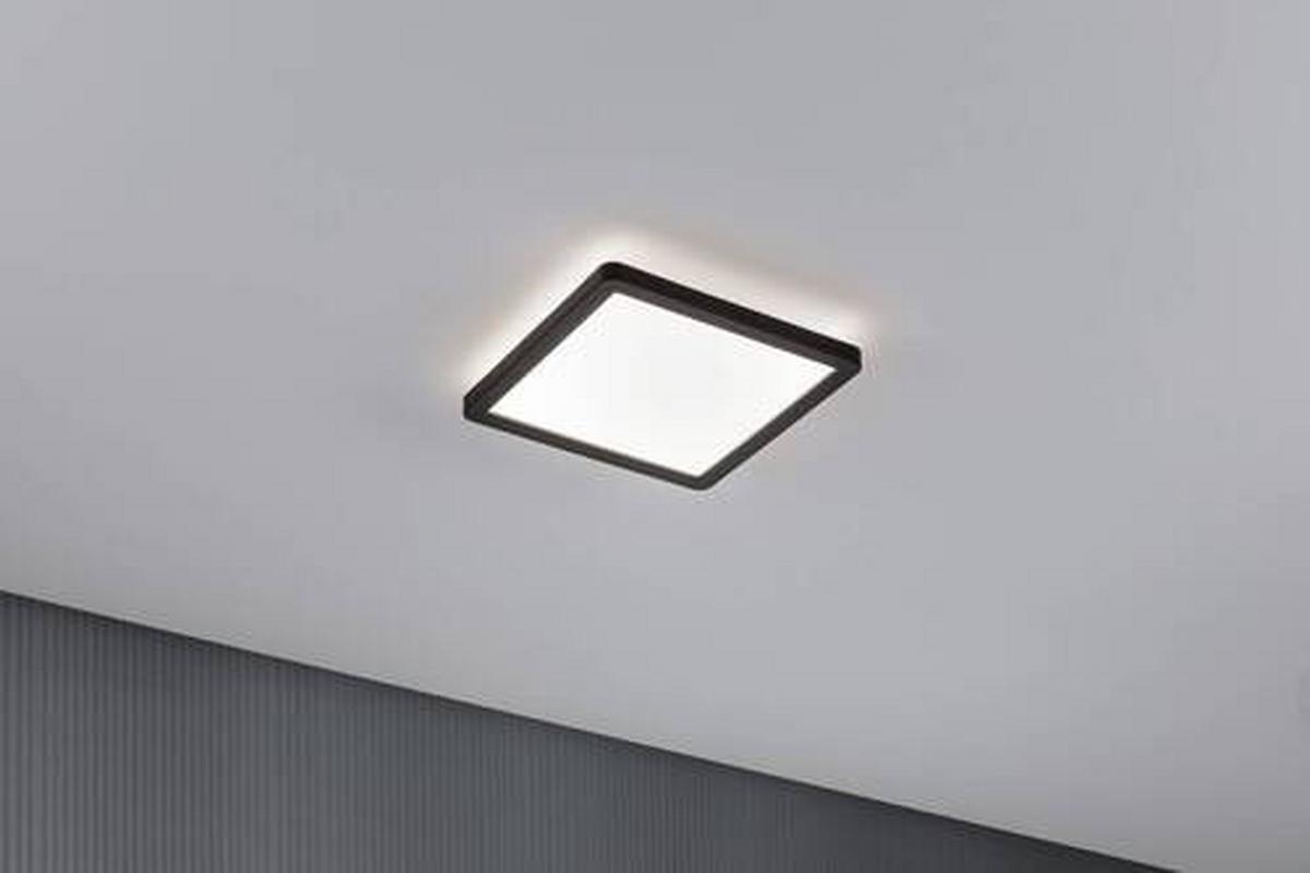 LED-Paneel Atria Shine in Schwarz max. 11,2 Watt - Schwarz, Basics, Kunststoff (19/19/2,8cm) - Paulmann