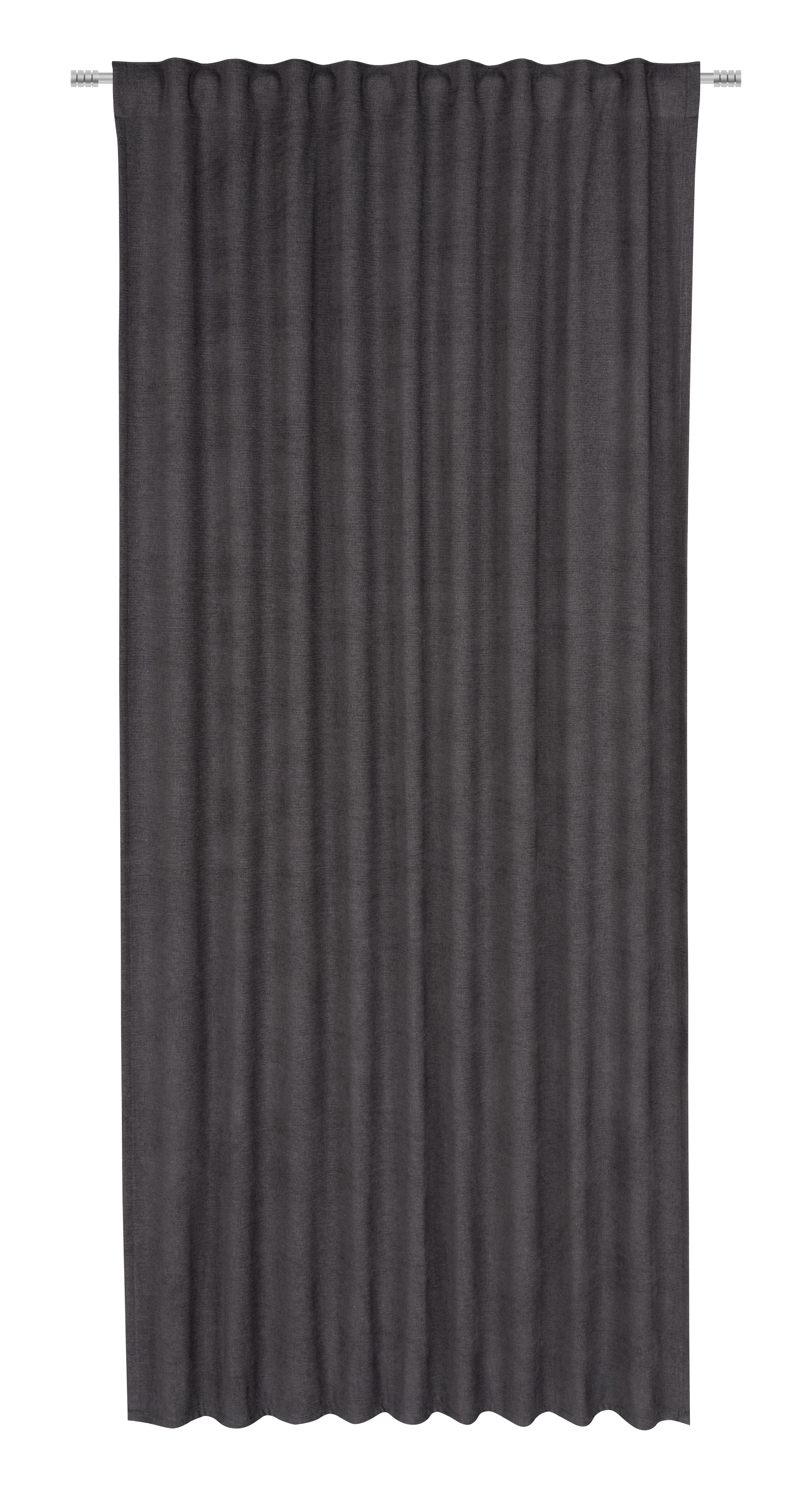 Készfüggöny Elias - antracit, Konventionell, textil (135/245cm) - Premium Living