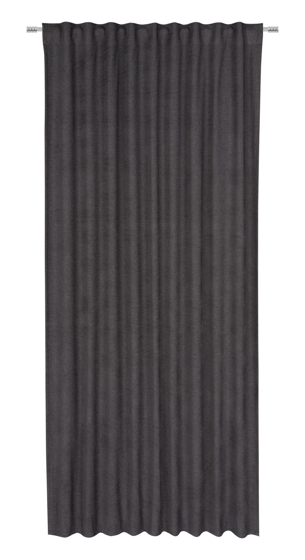 Készfüggöny Elias - antracit, Konventionell, textil (135/245cm) - Premium Living