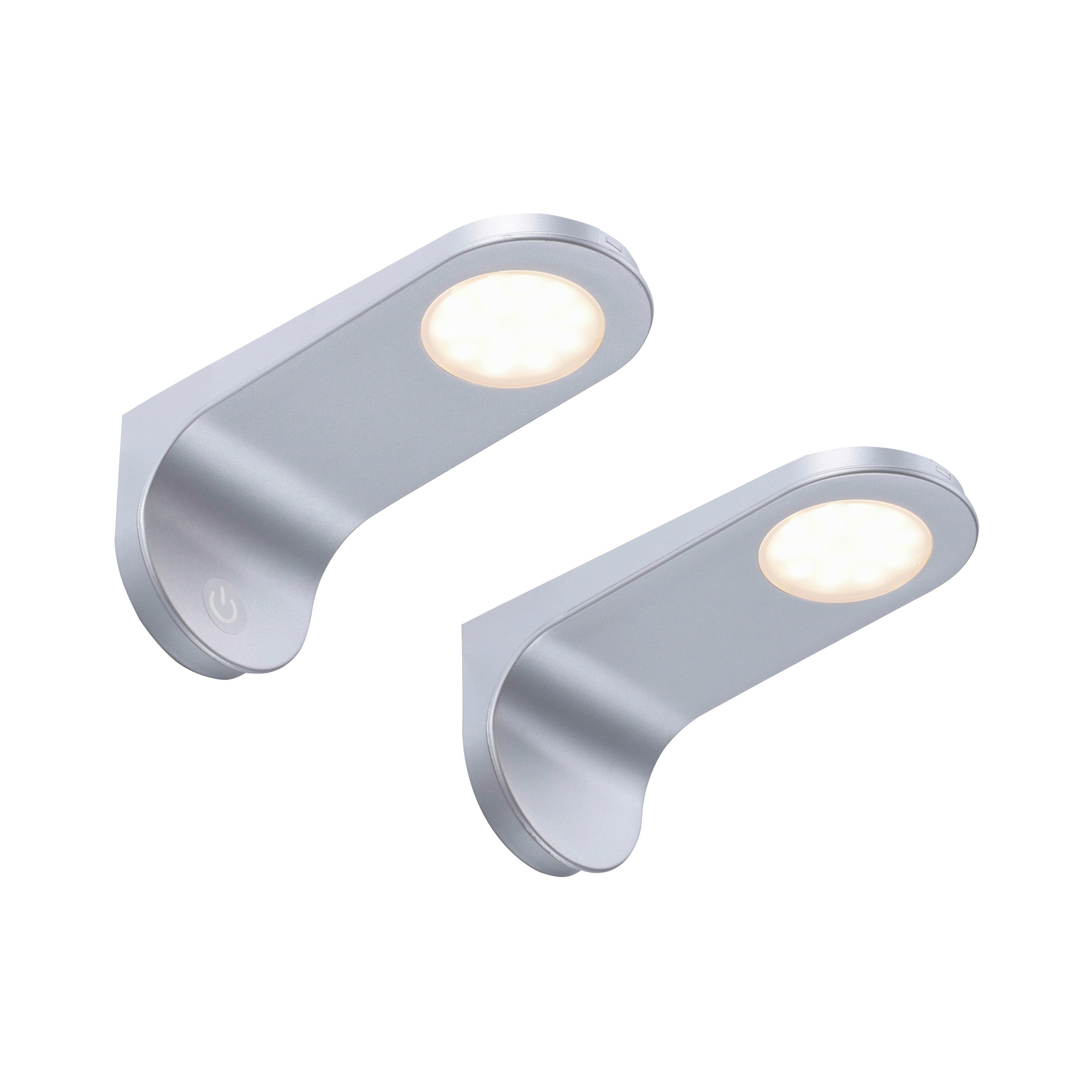 ZESTAW LAMP PODSZAFKOWYCH L1130-21-2 CARLOS *SB* 2SZT - kolor srebrny, Konventionell, tworzywo sztuczne/metal (15/6.5/7cm) - Celina