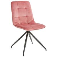KRZESŁO FREDDY - różowy/czarny, Basics, metal/tkanina (48,5/88/59cm) - P & B