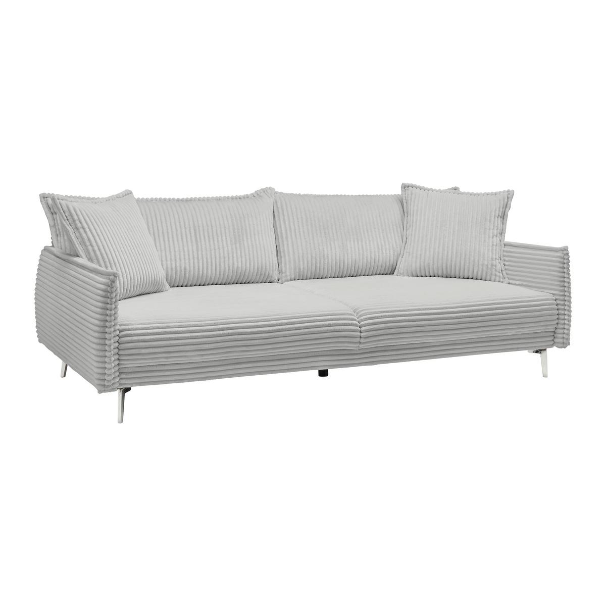 Mega Sofa Kiss - svijetlo siva/boje kroma, Moderno, drvo/metal (241/90/117cm) - Mömax