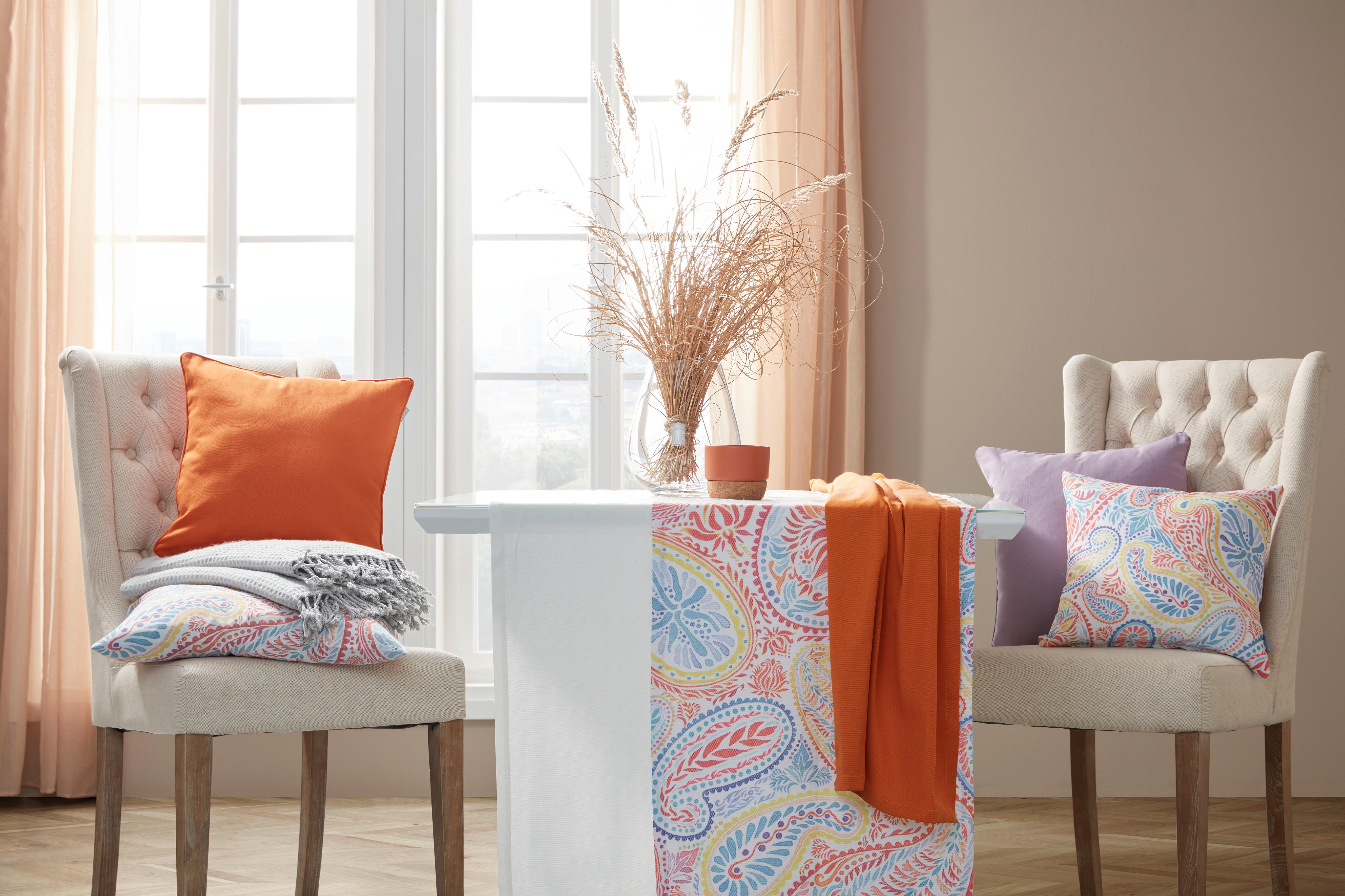 Kissenhülle Steffi in Orange ca. 40x40cm - Orange, Textil (40/40cm) - Mary's