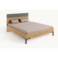 Krevet Sposami - siva visoki sjaj/antracit, Moderno, pločasti materijal (180/200cm) - Premium Living
