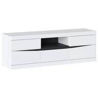 Comodă TV TURINO NEO - alb/grafit, Trend, material pe bază de lemn (150/49,8/39,9cm) - Modern Living