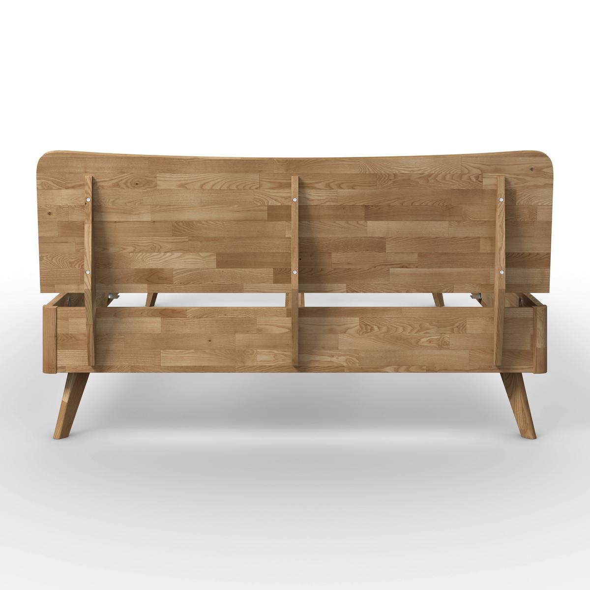 Bett Danzig ca. 140x200 cm Wildeiche Echtholz - Wildeiche, MODERN, Holz (140/200cm) - Bessagi Home