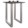 Bartisch Xona B 80x50 - Anthrazit/Silberfarben, Konventionell, Holzwerkstoff/Metall (80/50/102cm) - MID.YOU