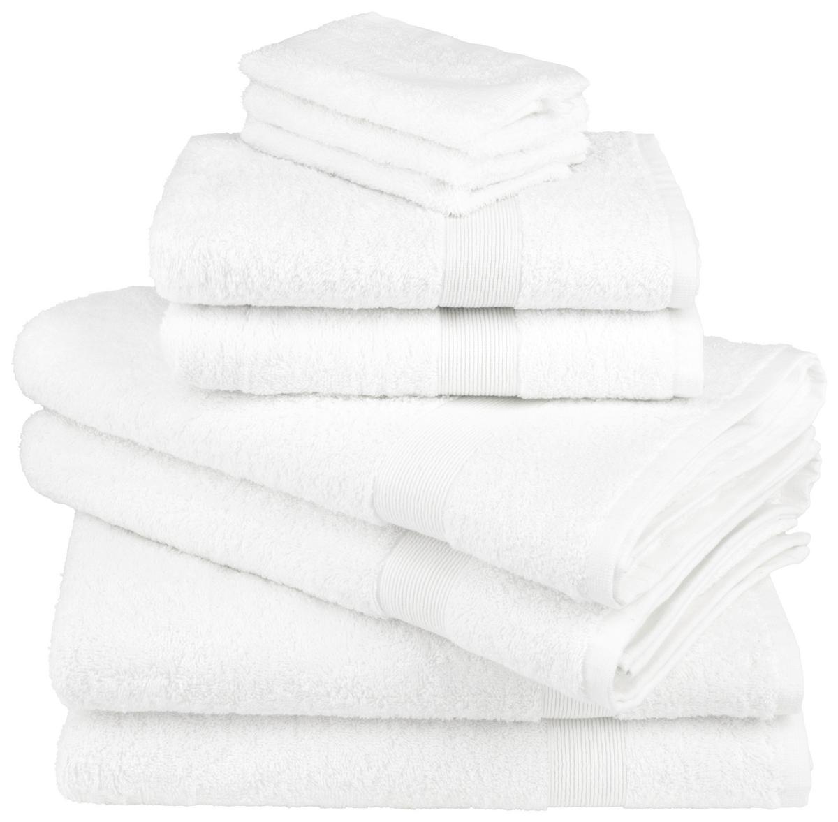 Badetuch Silke Weiß ca. 100x150cm - Weiß, Textil (100/150cm)