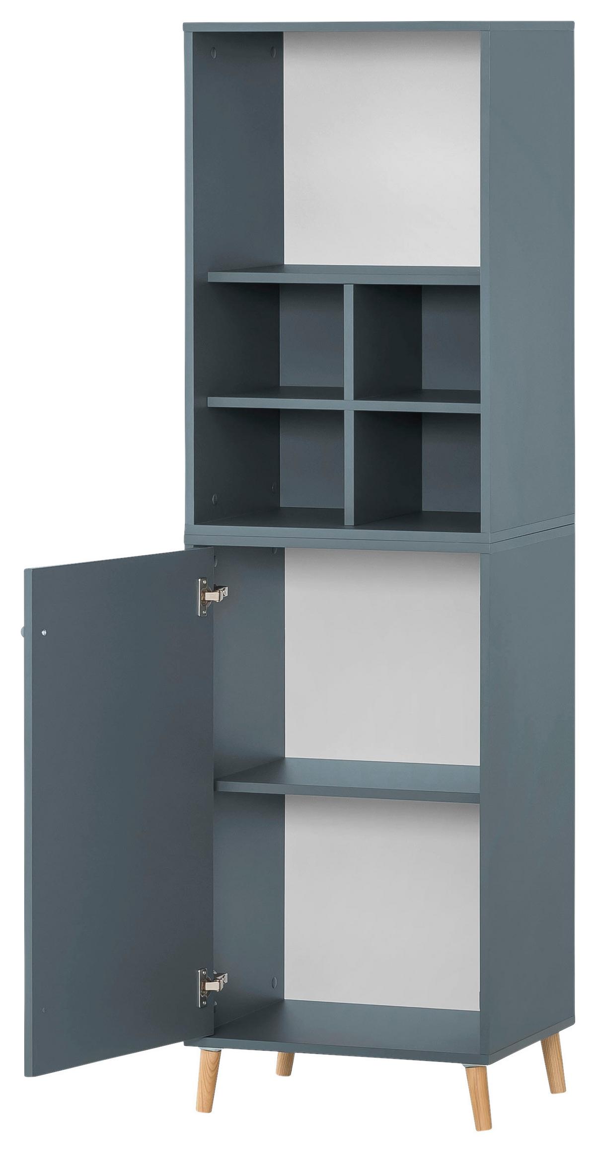 Aktenschrank Set U510R Petrol ca. 50,95x174,2x41cm - Petrol, MODERN, Holzwerkstoff (50,95/174,2/41cm) - MID.YOU