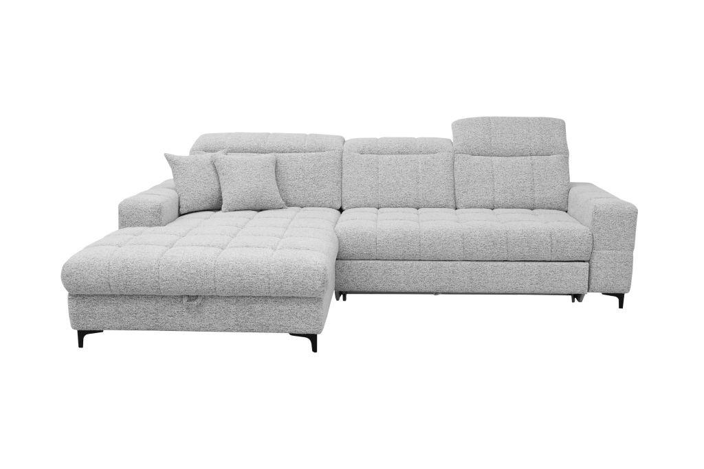 Kutna Garnitura Santorini - siva/crna, Moderno, tekstil (193/291cm) - Premium Living