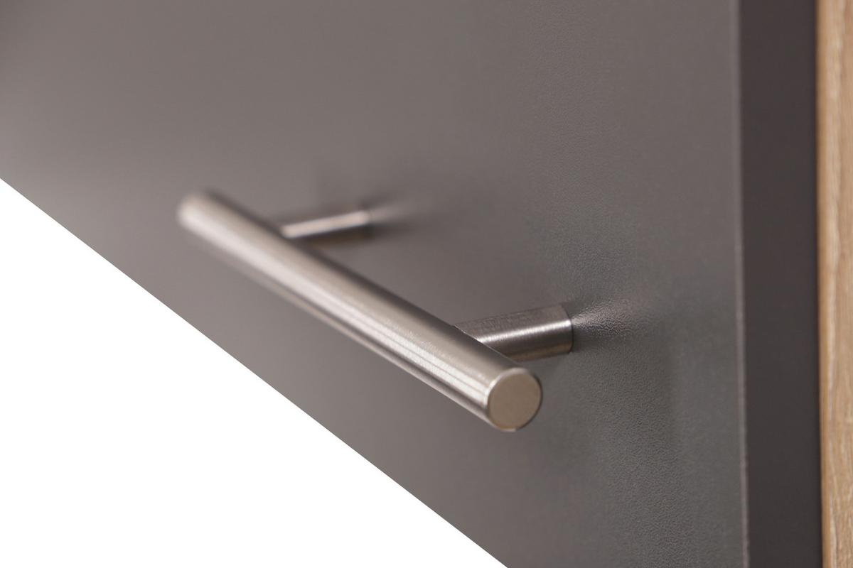 Majhna Kuhinja Merle, 150cm - srebrne barve/siva, Basics, kovina/leseni material (150cm) - Respekta