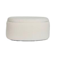 HOCKERBANK HOCKER STOFF - Creme, Design, Textil (81/40/62cm) - MID.YOU