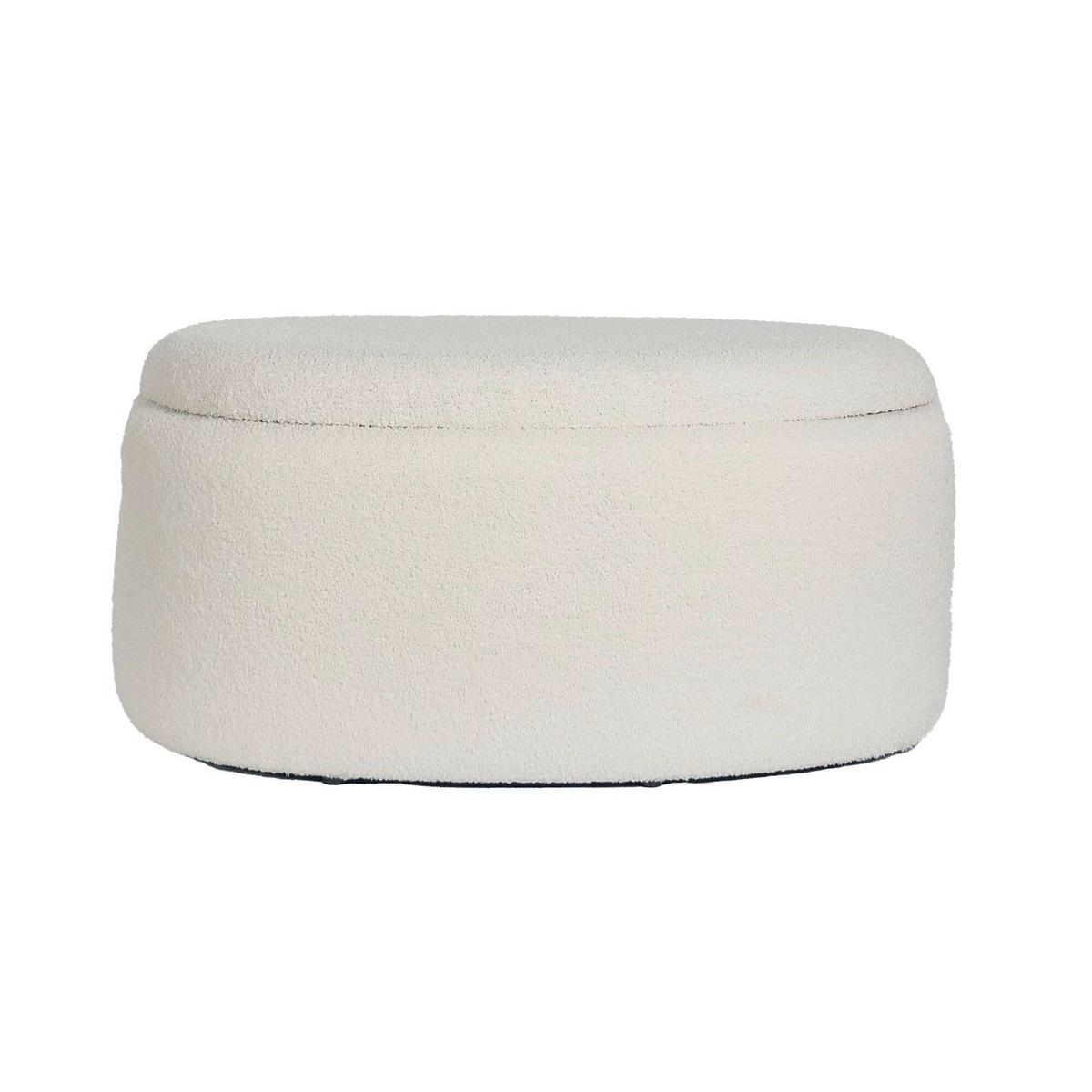 HOCKERBANK HOCKER STOFF - Creme, Design, Textil (81/40/62cm) - MID.YOU