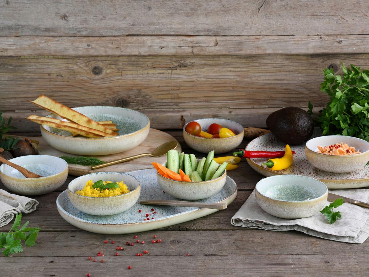 Jedilni Servis Emiliana Grey, 12-Delni - siva/krem barve, Basics, keramika - Creatable