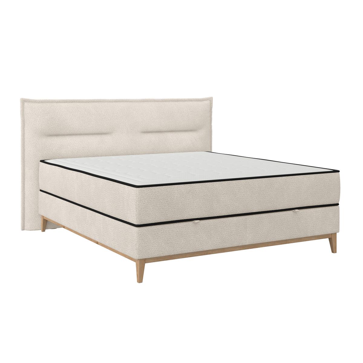Pat box SMILE - crem, Konventionell, lemn/metal (160/200cm) - Premium Living