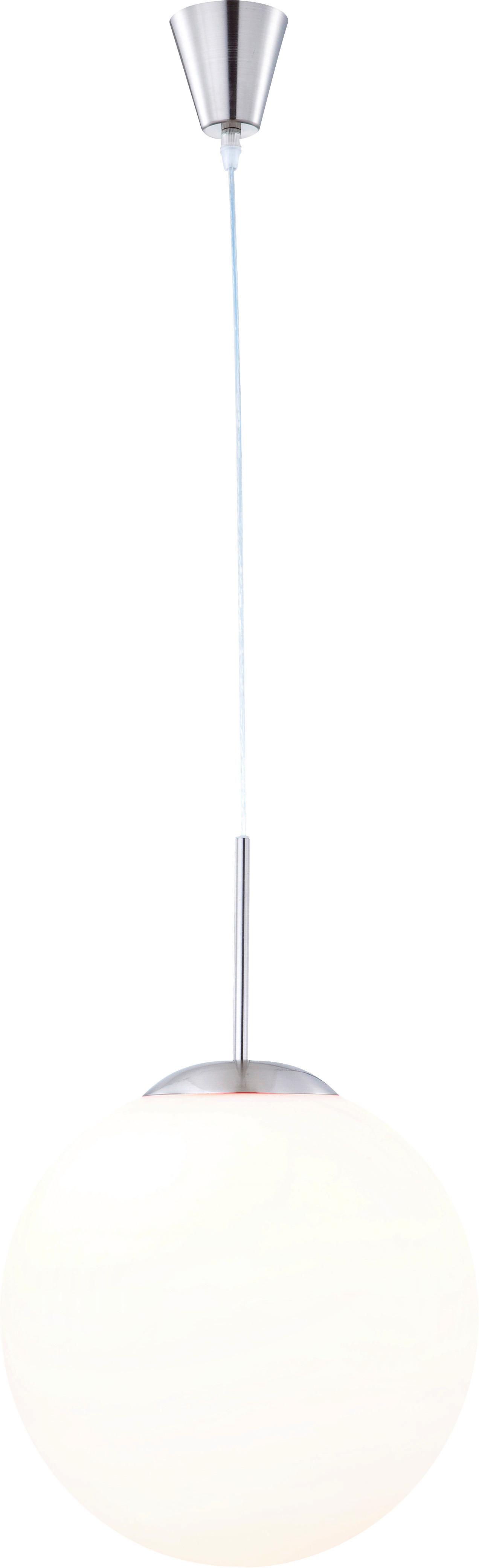 Svjetiljka Viseća 1582 Balla - boje nikla/opalna, Basics, staklo/metal (30/180cm) - Globo