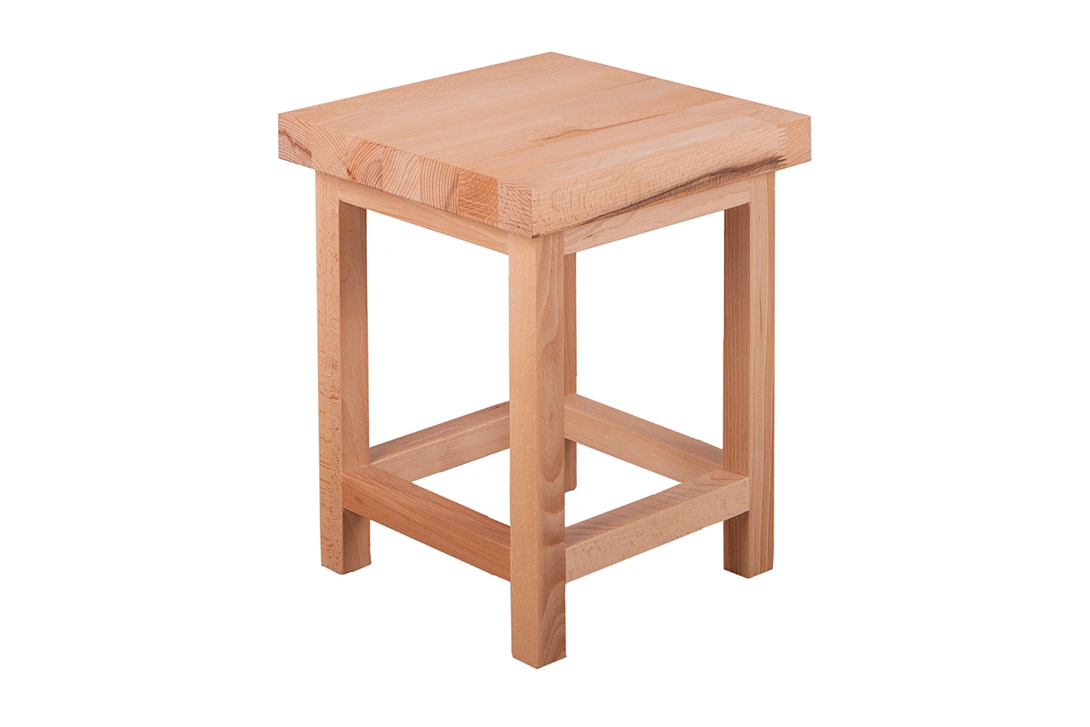 Hocker Marco ca. 30x30x40 cm Holz geölt - Kernbuche, Basics, Holz (30/40/30cm) - Gardenson
