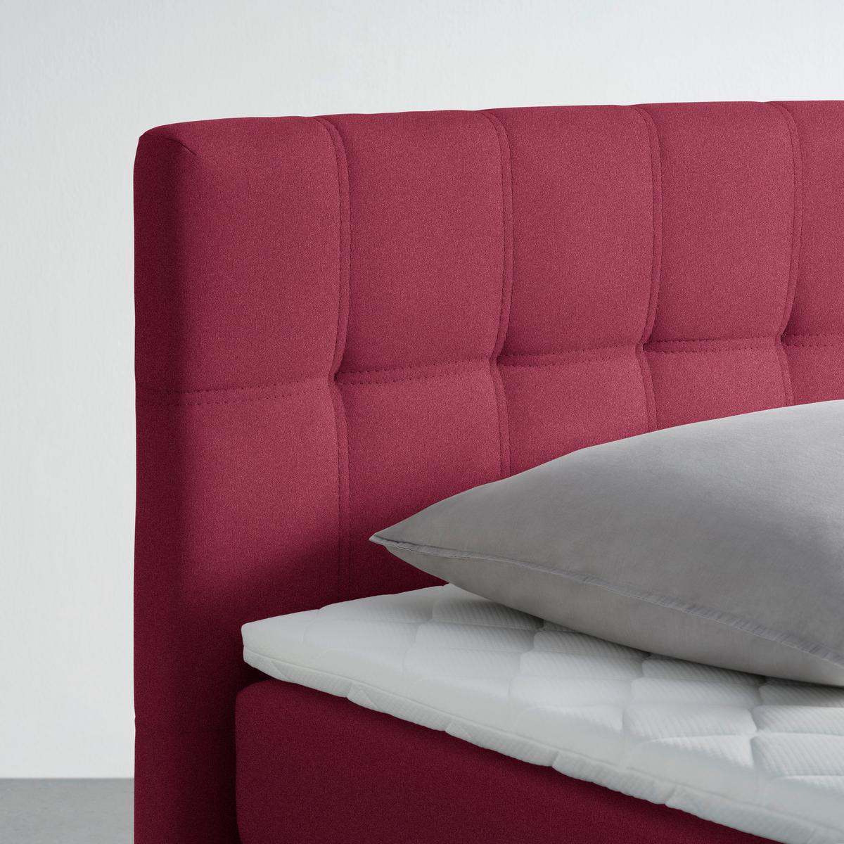 Boxspringbett Miami in Weinrot ca. 180x200cm - Weinrot/Schwarz, KONVENTIONELL, Holz/Holzwerkstoff (180/200cm) - Mömax