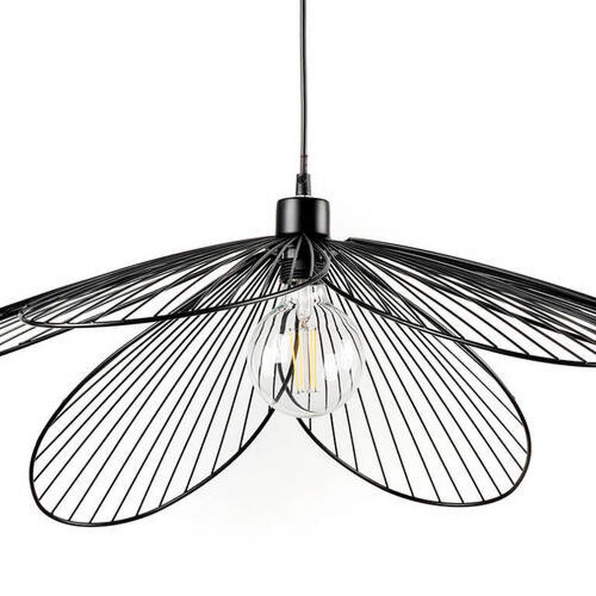 Hängeleuchte Fiore Schwarz max. 22 Watt - Schwarz, Design, Metall (83/107cm)