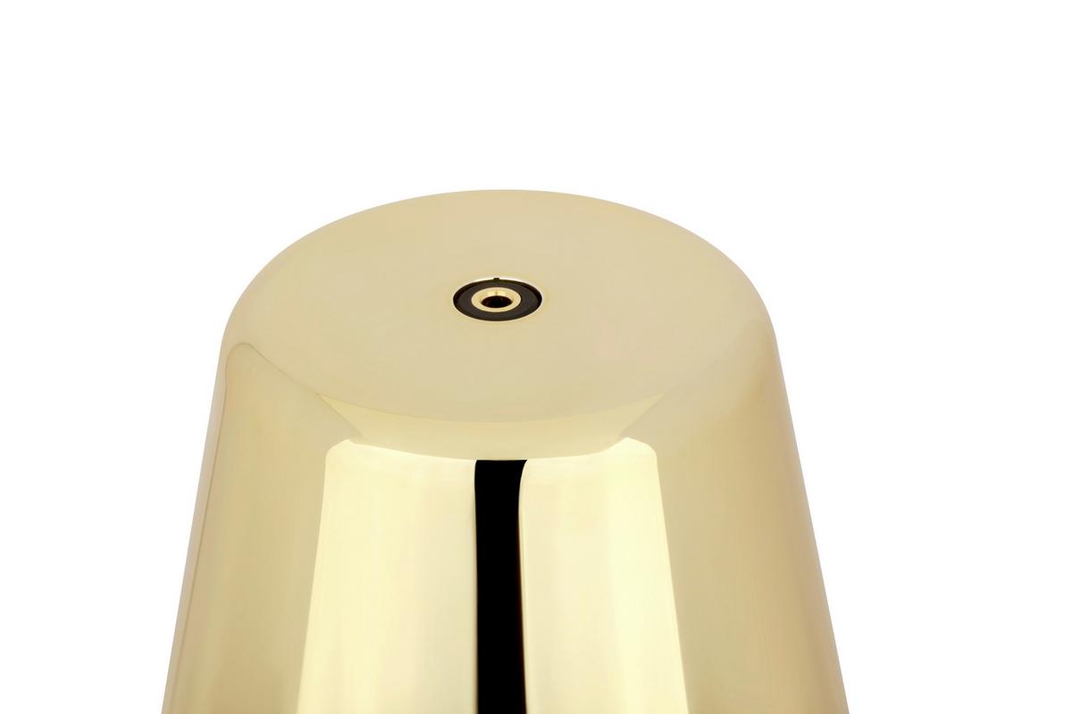 LAMPA STOŁOWA Z AKUMULATOREM BROOKLYN - kolor złoty, Trend, tworzywo sztuczne/metal (9/17cm) - Novel